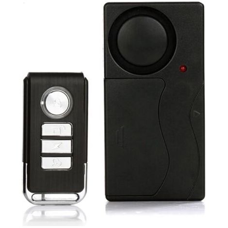 Alarme de vélo Capteur de Mouvement de Vibration sans Fil avec télécommande Antivol Cambrioleur pour Vélo E-Bike Moto Scooter Panier Remorque Equipement Clôture 110db (1/4)