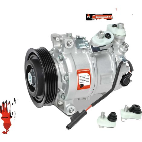 Compresseur de climatisation, Diamètre de poulie 115 mm, Nombre de nervures 5, Tension nominale 12 V, Quantité d'huile 150 ml, ID du compresseur 6SEU14C (1/5)