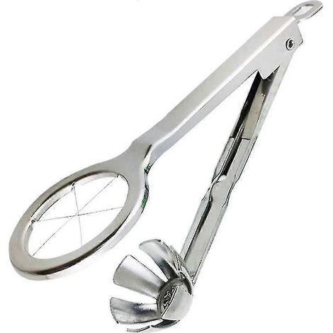 Coupe-œufs, tranche-œufs, coupe-œufs multifonctionnel en acier inoxydable, hachoir multifonctionnel, séparateur, ustensile de cuisine pour salade d'œufs, champignons et fraises (1/5)