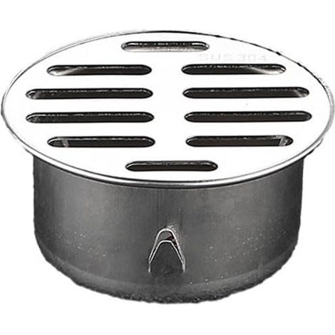 Siphon de sol rond en acier inoxydable pour salle de bain avec grand diamètre 75 mm (1/5)