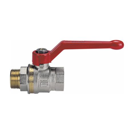 Robinet boisseau sphérique laiton PN 40 poignée alu baguée acs 8x13 (1/2)