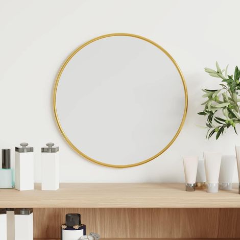 Miroir mural-Miroir Suspendu Doré Ø 30 cm Rond 587751 (1/5)