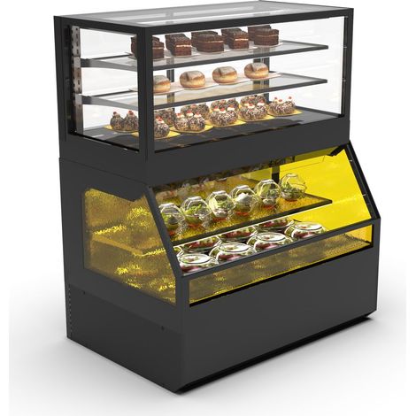 Vitrine Murale Série Integra Combi - Module Supérieur Version Neutre et Module Inférieur en Version Neutre - 3 Etagères - Sayl (1/3)