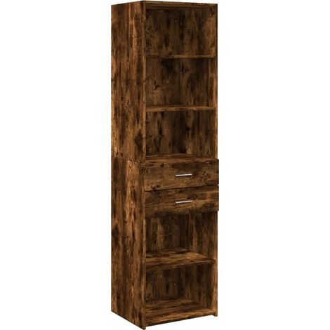 Credenza buffet cassettiera mobile contenitore organizer cucina soggiorno soggiorno alto 50 x 42,5 x 185 cm derivati del legno marrone 020033368