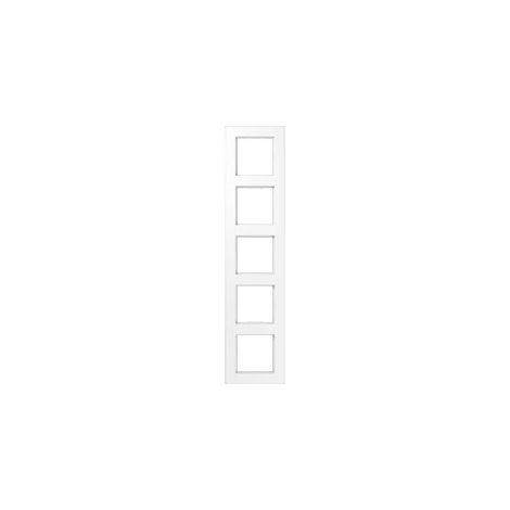 Jung Cadre 5fach, A 550, thermoplastique, alpinweiß, montage vertical et horizontal A 5585 BF WW