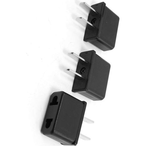 AC 250 V / 125 6A 2-Pin-Flachstecker an EU-Buchse Reiseadapter 3Pcs (4c7e075ef8f26b8414f37cbe83f7...