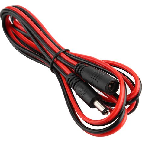 Câble d'extension 150cm DC5521 mâle vers femelle, cordon d'alimentation 12V/24V, connecteur jack 5,5x2,1mm, fil électrique pour caméra, LED, routeur (1/5)