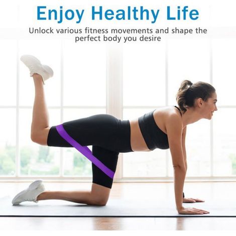 5 Bandes Elastique Musculation Avec 5 Niveaux De Force,Elastique Sport Pour Fitness Pilates Yoga La Musculation -Bande De Resistan (1/5)