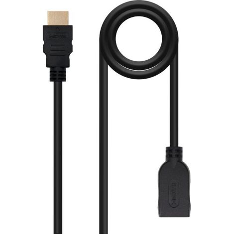 NANOCABLE 10.15.1013 - HDM 2.0 High Speed Extender Kabel, A/M-A/H, Schwarz, 3 m