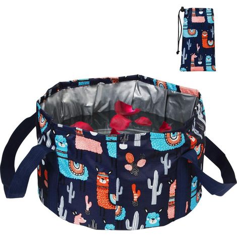 Bassin de bain de pieds pliable, portable avec poignées, pour adultes et enfants, idéal pour pédicure, extérieur, camping et voyage (1/5)