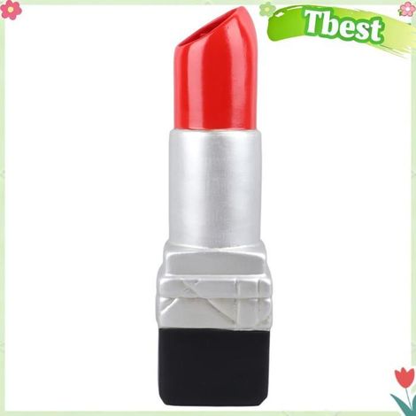 Tbest vase décoratif en forme de rouge à lèvres Vase Créatif En Forme De Rouge à Lèvres En Résine Magnifique Et luminaire Argent (1/5)