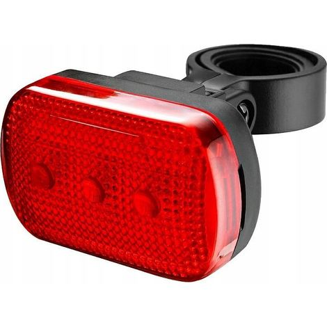 Luz trasera LED para bicicleta, para colocar debajo del sillín, 3 diodos, resistente al agua. (1/2)