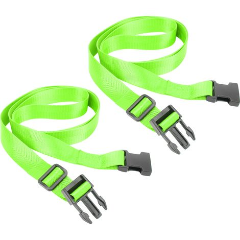 Sangle de sécurité ajustable pour valises avec cadenas à code, couleur vert fluo (1/5)