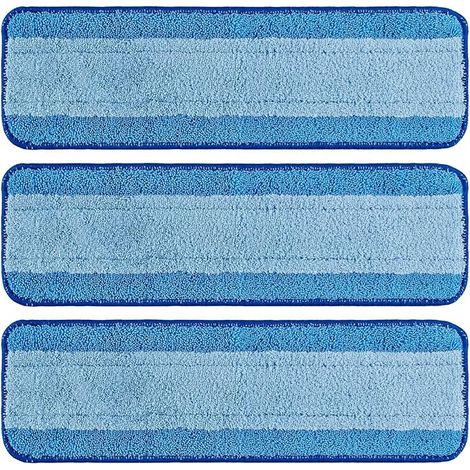 Paquete de 3 almohadillas de microfibra reutilizables para fregonas, compatibles con fregonas Wet Jet (azul) (1/5)