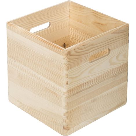 Würfel aus massivem Kiefernholz - L30 x H30 cm