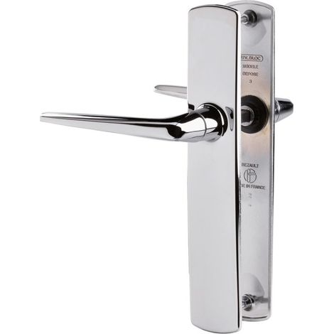 Poignée de porte intérieure - Riv-Bloc - Vachette - Gris - Bec de cane - 195 mm (1/3)