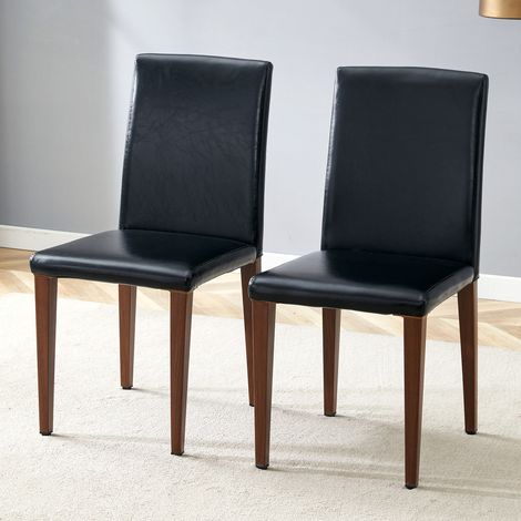 Pour un intérieur moderne, lot de 2 chaises repas avec dossier ergonomique, assise PU facile à nettoyer (1/5)