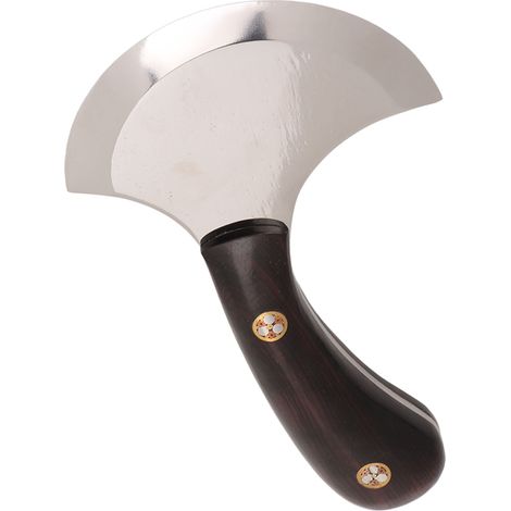 Couteau rond en cuir à faire soi-même : Lame monobloc en acier à poudre broyée avec manche en ébène et couteau à effiler le cuir.