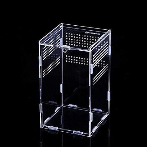 Terrariumbox, transparentes Acrylglas, volle Belüftung, Lebensraum für Reptilien, Insekten, Zucht (1/5)