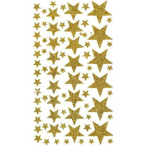 Stickers étoiles à paillettes dorées (1/3)