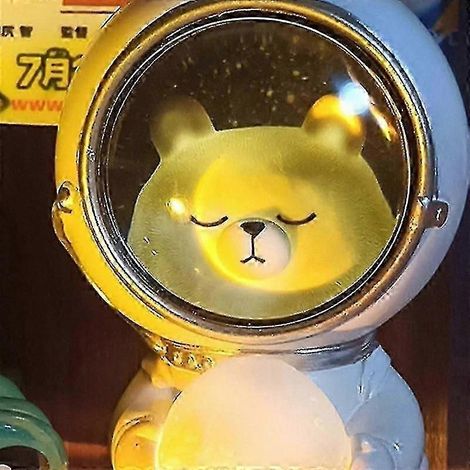 Lámpara de noche de astronauta para mascotas, linda lámpara de astronauta, adornos de dormitorio, luces decorativas, regalos, oso (1/5)