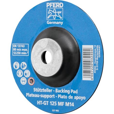 PFERD TOOLS Hitzebeständiger Stützteller mit Spannmutter Ø 125 HT-GT M14 für Winkelschleifer 125 (1/5)