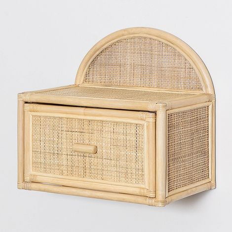 Set di 2 comodini sospesi 45x30 cm in rattan Yivisc SKLUM            