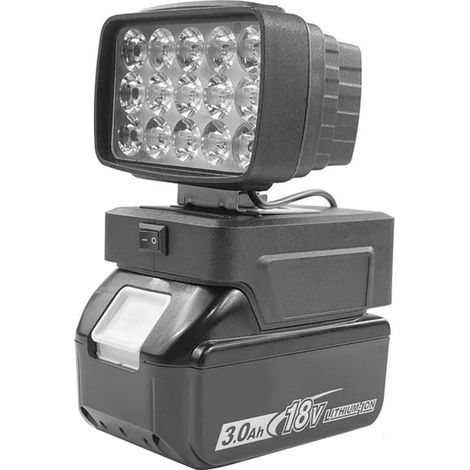 Projecteur LED de chantier compatible batterie Makita 18V BL1830, lampe de travail sans batterie (1/5)