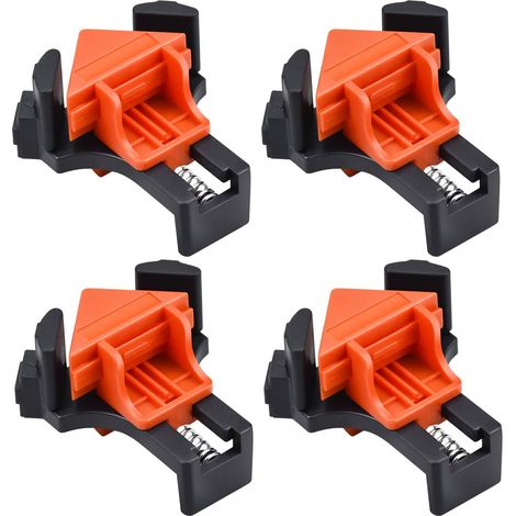 MINKUROW Morsetto Ad Angolo Retto Da 4 Pezzi Da 90 Gradi, Morsetti Ad Angolo Retto Per La Lavorazione Del Legno, Clip Per Morsetto Ad Angolo Retto Per Falegnameria, Morsetti Angolari Per Cornici A Fis (1/5)