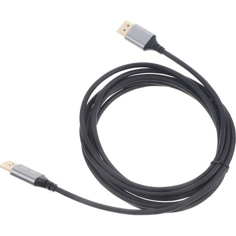Câble D'interface Vidéo 8k 60hz pour Moniteur et Ordinateur Portable, Transmission Stable, Corps Ultra Fin en Acier et Pvc, Design Mâle à Mâle Flexible et Élégant (1/5)