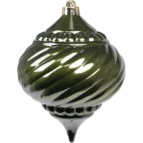 ARPIMEX Sfera Goccia Rigata di Natale D 150 Mm Plastica Verde Muschio