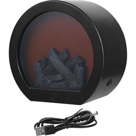 Soft light fireplace lantern, energy saving, USB rechargeable, LED flame simulation, fireplace lamp, home decoration, craft (1/5)