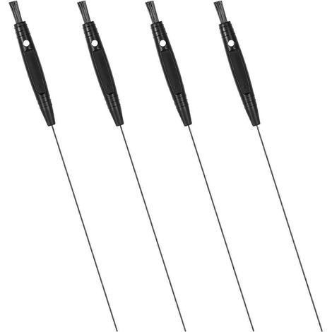 iplusmile Lot de 4 brosses de nettoyage pour amplificateurs auditifs, accessoires pour appareils auditifs, nettoyeur d'embouts auriculaires, tige de nettoyage pour appareils auditifs (1/3)