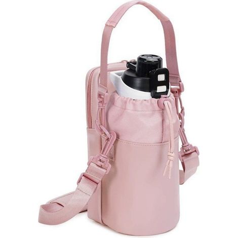 Sacoche bandoulière extérieure pour bouteille d'eau avec poche téléphone, idéale la randonnée. (1/5)