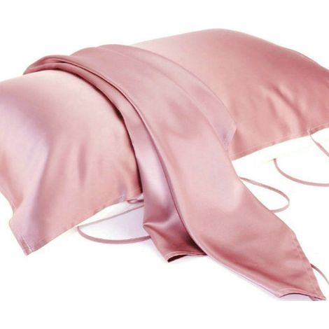 Kaelt - Taie d'oreiller en soie 4874cm, 100% soie de mûrier, avec fermeture éclair cachée, rose princesse