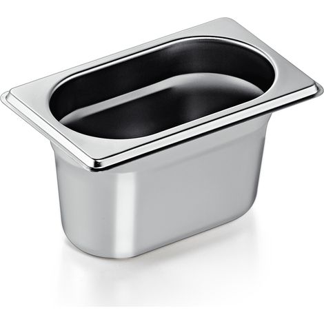 Bac GN 1/9 ECO en Acier au nickel-chrome 1,5 L P 150 mm - Lot de 6 - Was Germany