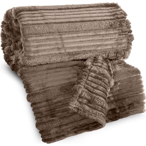 MANTA DE POLAR EUROFIRANY CIPE艁Y NINA ESTAMPADO EN RELIEVE 150X200CM NATURAL (1/5)