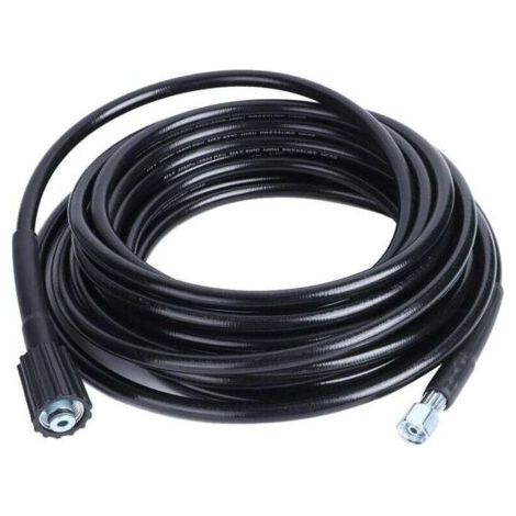 Manguera flexible de alta presión de 10 m – Rosca M22/M14 – Resistente a la abrasión y a los rayos UV – Compatible con hidrolimpiadoras Karcher K2 y K3