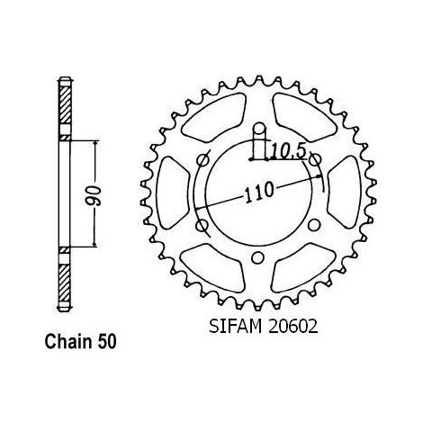 Couronne Xs 650 Se 1978-1983 - 530 - 33 Dents - Similaire JTR850