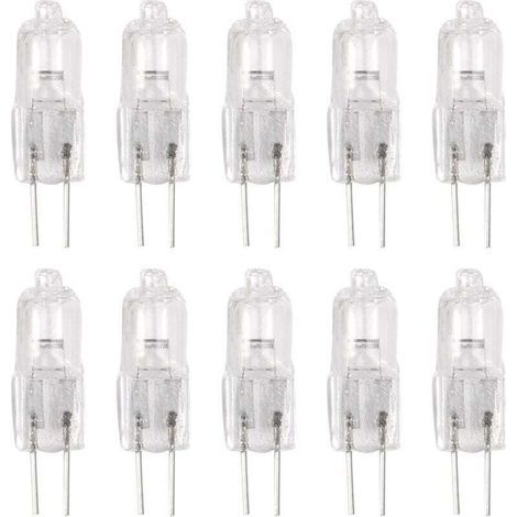 10 lampadine alogene G4 12V 35W bianco caldo con connettori (1/4)