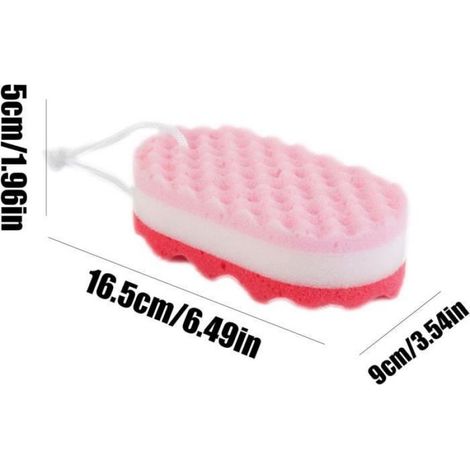 Éponge De Bain De Qualité, Éponge Pour Le Corps Mousse De Frottement, Éponge Ergonomique Douce Pour Le Corps Mousse De Frottement (1/4)