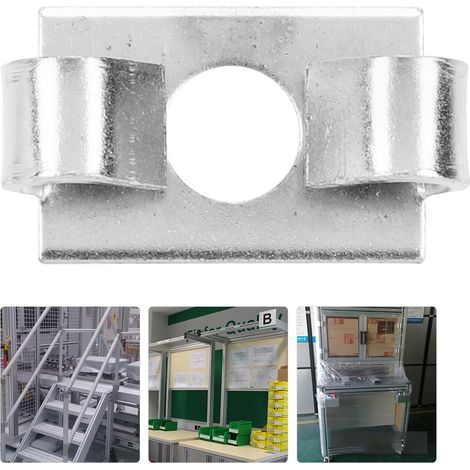 20 Pièces Connecteurs à Ressort en Aluminium pour Profilés, Fixations Intégrées en Acier Galvanisé (Série 30 - Rainure 8) (1/5)