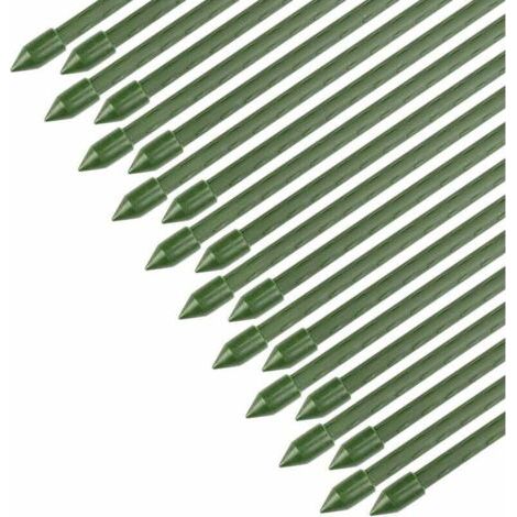 Lot de 20 tuteurs pour plantes - supports et tiges de 60 cm de long et 8 mm de diamètre (1/5)