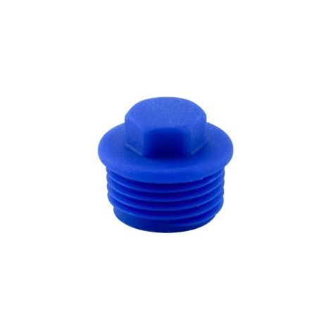 Tapón macho hexagonal (bolsa 50 uds) - 1/2" - azul, ABRISA. (1/5)