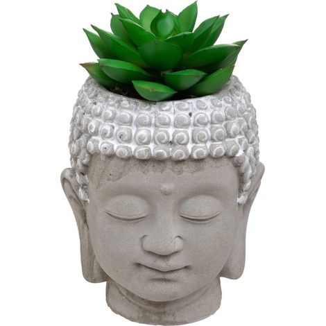 Plante artificielle Succulente Pot Bouddha - Atmosphera