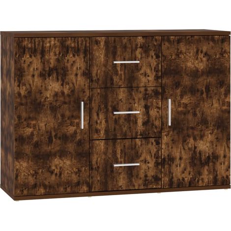 Credenza buffet cassettiera mobile contenitore organizer cucina soggiorno soggiorno 91 x 29,5 x 65 cm derivati del legno marrone 020031132