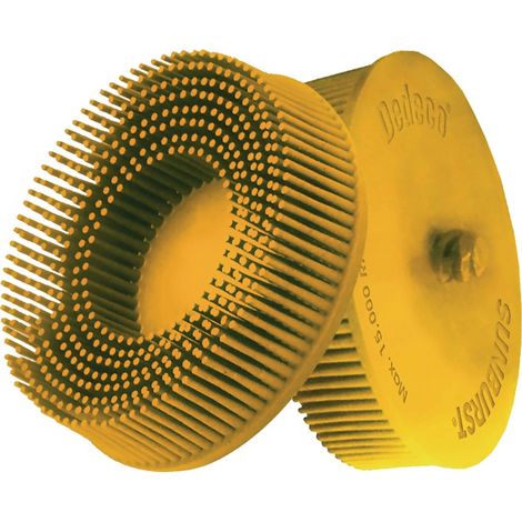 Radialbürstenscheibe Sunburst D.76mm K.80 A80 CRS B.76 gelb 20000min-¹ (1/2)