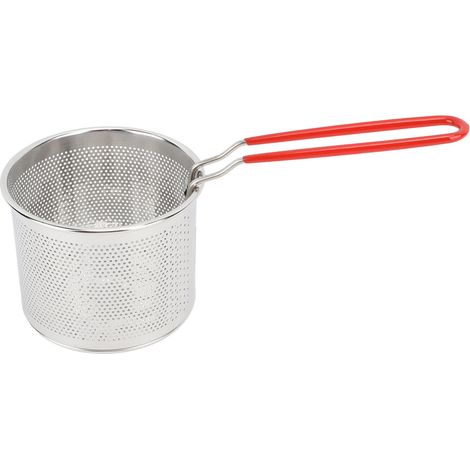 Panier à frites multifonctionnel en acier inoxydable 304, résistant aux hautes températures, rond, pour la cuisson des pommes de terre, 16 cm / 6,3 pouces (1/5)