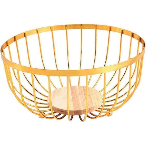 Panier à fruits, porte-fruits et légumes à poser, corbeille à fruits pour le garde-manger et les fêtes à la maison-Gold
