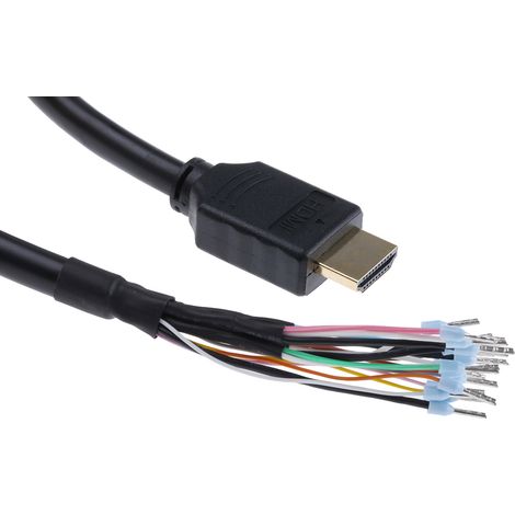 Rs Pro – Câble HDMI 5m – Connecteur mâle – Embout noir – Pour vidéo haute définition – Compatible avec TV, projecteurs et consoles